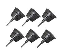 BCOATH 100 Pièces Boîte à Engrais Portable avec Couvercle Boîte Fertilisante pour Bonsaï Protection Oiseaux et Vent Adaptée Aux Orchidées Fleurs et Petites Plantes Outil Jardinage Noir S