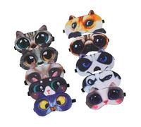 BCOATH 10pièces Masques De Sommeil Animaux Masques Opaques Pour Adultes Idéaux Pour Et Reposer