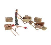 BCOATH 11 pièces Set Accessoires Ferme Miniatures Décor Réaliste Outil Agricole Modèle de Ferme pour Garçon Fille Éducatif Simulation Farming Simulator