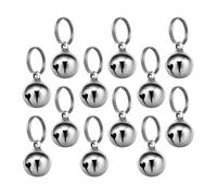 BCOATH 12 Clochettes en Métal Argenté Accessoires Festifs pour Collier de Chien Son Clair et Aide à L'entraînement pour Activités en Plein Air