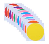 BCOATH 12 feuilles Autocollants Tableaux Effaçables à Sec Ronds Auto-adhésifs Multicolores pour Garçon Fille Apprentissage Dessin et Écriture