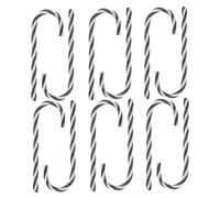 BCOATH 12 Pendentifs Canne de Noël en Plastique Noir et Blanc Décorations Suspendues 12 CM pour Sapin et Fêtes à Domicile Ornement Festif Réutilisable pour Ambiance Joyeuse