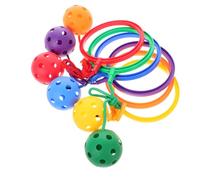 BCOATH 12 Pièces Boule De Cerceau Balles D'entraînement pour l'exercice Enfants Qui Sautent Au Ballon Corde à Sauter à La Cheville Sauter Corde pour Le Fitness Plastique Balle de Cheville