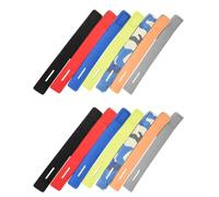 BCOATH 12 Pièces Ceintures Élastiques pour Canne à Pêche en Néoprène et Nylon, Réglables Scratch, pour Organisation du Matériel et Pêche en Mer, Confort et Haute Élasticité