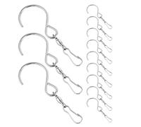 BCOATH 12 Pièces Crochets Suspendus Pivotants Acier Inoxydable pour Carillons Éoliens Paniers Fleurs Mangeoires Oiseaux Résistants Aux Intempéries