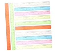 BCOATH 12 pièces Lot de Règles Plastique Colorées Multifonctions pour Étudiants Légeres Faciles à Lire Couleur Aléatoire Couleur Aléatoire