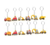 BCOATH 12 pièces Porte Clés de Chantier PVC de Fête Résistants et Accessoires pour et Shower Thème Construction