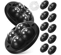 BCOATH 12pièces Mini Roulettes Autocollantes Pivotantes Acier Inoxydable Lot de Roulettes pour Meubles Poubelle et Rangement pour Petits Meubles Silencieuses et Stables