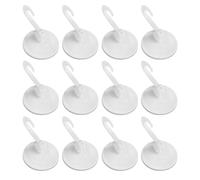 BCOATH 15 Pièces Crochet à Ventouse sans Trace Mural pour Maison, Blanc | PVC et Pp, Forte Aspiration sans Perçage, Surfaces Lisses comme Carrelage et Verre