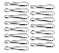 BCOATH 15 Pièces Crochets pour Mâts de Drapeau 40mm en Métal Argenté | Fixation Légère, Assemblage Rapide, Haute Visibilité, pour Jardin et Événements, Usage Rangement