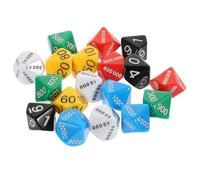 BCOATH 18 Pcs Multi-Sided Game Dices for Board Games Party Bars Home Use Lightweight and Portable Place Value Dice Set