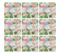 BCOATH 18pièces Serviettes Papier Hawaii Flamant Décorations de Fête Estivale Motif Tropical pour Anniversaire et Réunion Familiale