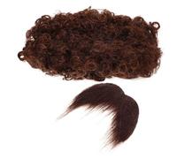 BCOATH 1ensemble Déguisement Pirate Avec Perruque Afro Et Fausse Barbe Accessoires De Costume Amusants Pour Halloween Et Soirées à Thème