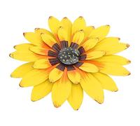 BCOATH 1pièce Décoration Murale Fer Art Daisy Accroche Vintage Jaune Pour Salon Et Jardin Ornement Floral Stereoscopique