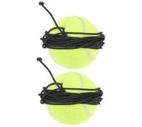 BCOATH 2 Balles D'entraînement de Tennis pour Chiens Corde en Caoutchouc, Jouets Interactifs pour Chien, Amélioration de L'émotion et Soulagement du Stress, Lot de 2