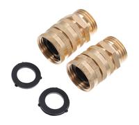 BCOATH 2 pièces Adaptateur de Tuyau Laiton Double Rotatif Robuste pour Jardin Connecteur Femelle pour Arrosage et Équipement Lot