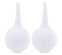 BCOATH 2 Pièces Ampoules à Succion Auriculaire en Pvc Blanc 30ml pour Nettoyage Précis et Introduction de Fluides, Outil pour Soins Auriculaires à Domicile