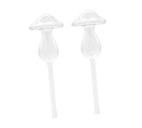 BCOATH 2 pièces Arroseurs Automatiques Verre Forme de Fungi Dispositif Transparent Auto-arrosage Plantes Pot Irrigation Facile pour Absences Longues
