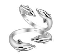 BCOATH 2 Pièces Bague Femme Réglable Double Cuivre Résistant à Usure Élégante et Stylée Thème Océan Bijoux Mode pour Femmes