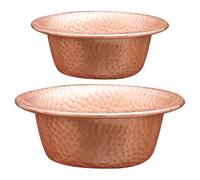 BCOATH 2 Pièces Bol Rituel D'offrande Bouddhiste en Cuivre Artisanal, Résistant la Corrosion, Style Vintage, pour Décor D'autel et Rituels Religieux