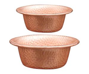 BCOATH 2 Pièces Bol Rituel D'offrande Bouddhiste en Cuivre Artisanal, Résistant la Corrosion, Style Vintage, pour Décor D'autel et Rituels Religieux