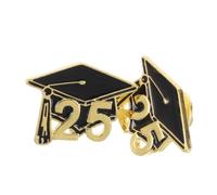 BCOATH 2 Pièces Broche Métal Chapeaux de Graduation Alliage Résistant Souvenir pour Cérémonie et Fête Remise Diplôme