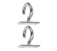 BCOATH 2 Pièces Crochet de Plafond Inox 8mm 304, Forme Question Plate | Ventilateur de Plafond et Projets Diy, Usage Polyvalent, Forte Capacité de Charge, Lot Simple