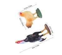 BCOATH 2 Pièces Farm Animal Figurines Plastic Hen and Rooster Models Educational Toys for Creative Miniature Farm Playset