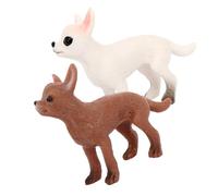 BCOATH 2 pièces Figurines Chihuahua Miniatures Décoratives Jouets Éducatifs Portables pour Garçon Fille Ornements Multiples pour Maison et École