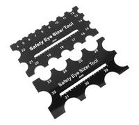 BCOATH 2 Pièces Jauge de Mesure Précise pour Yeux de Sécurité en Plastique Noir, Outil Portable pour Créations de Peluches et Artisanat au Crochet à Domicile
