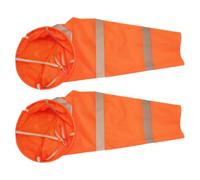 BCOATH 2 Pièces Manche à Air Réfléchissante Orange en Tissu Oxford | Installation Facile, Séchage Rapide Après Pluie, Usage Polyvalent, pour Exploration Pétrolière et Avertissement Routier