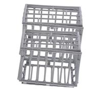 BCOATH 2 pièces Miniature Cage Model Plastic Square Grid DIY Ornament for Dollhouse Decoration and Small Storage Box Craft