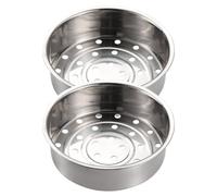 BCOATH 2 Pièces Panier Vapeur en Acier Inoxydable pour Cuisson de Légumes et Fruits, Support Stable et Facile à Nettoyer, Accessoire Pratique pour Cuiseur Vapeur Domestique