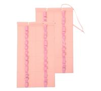 BCOATH 2 Pièces Paquet Pliable pour Baguettes de Batterie et Percussion en Feutre Rose, Organisation, Affichage Jusqu’à 12 Ceintures, pour Karatékas et Pratiquants de Taekwondo, Maison