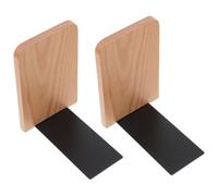 BCOATH 2 Pièces Serrage Livres Verticaux en Bois de Hêtre, Rangement | Structure Modulaire à Compartiments Séparés, Base Stable, Alignement Vertical, pour Dossiers et Boîtes D'archives