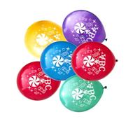 BCOATH 20 Pièces Ballons Latex Colorés avec Motif Sucette Cartoon pour Décoration Rentrée Scolaire Ballons Abc Imprimés pour Fête Classe Accessoires Festifs Réutilisables et pour Garçon