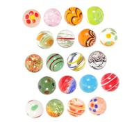 BCOATH 20 pièces Lot de Billes de Solides Colorées pour Décoration Daquarium Loisirs Créatifs et Jardin Perles Rondes Résistantes et Faciles à Nettoyer Assorties pour Jeux Garçon Fille
