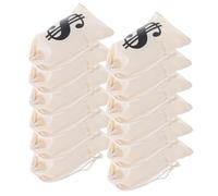 BCOATH 24 Pièces Beige Cotton Drawstring Money Bags With Sign Children S Birthday And Pirate Party Favor Sacks Small Storage Pouches For Cowboy Cosplay And Halloween Decorations