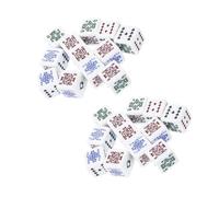 BCOATH 25 Dés de Poker à 6 Faces 16 MM Dés Carrés Blancs en Acrylique Robuste Lot de 25 Set de Pièces pour Jeux de Société Jeux D’Ambiance et Soirées Ludiques
