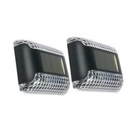BCOATH 2pcs Lampes Murales Solaires Extérieures Blanches Étanches en Abs et PC pour Décoration de Jardin et Sécurité Améliorée des Espaces Extérieurs