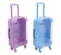 BCOATH 2pièces Mini Valise à Bonbons Forme de Valise Lot de Petits Organisateurs de Voyage Plastique pour Ranger Souvenirs et Cadeaux