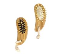 BCOATH 2pièces Peigne Bois Avec Coussin De Massage Peigne Démêlant Pour Cheveux Crépus Et Bouclés Outil De Coiffure Pratique Et Doux Pour Chevelu