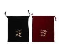 BCOATH 2pièces Pochette à Cordon pour Sèche-cheveux Sac de Rangement et Compact pour Hôtel et Voyage Organiseurs Pratiques pour Sèche-cheveux avec Inscription Visible Faciles à Suspendre