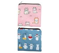 BCOATH 2pièces Pochettes De Stockage Menstruelles Cartoon pour Filles Trousse De Protection Hygiénique Pouch Reusable pour Serviettes pour Premier Cycle Féminin