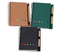 BCOATH 3 pièces Bloc-notes Spirale Format pour Étudiants Prise de Notes Aisée Agenda Portable pour Bureau École et Organisation Quotidienne