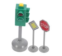 BCOATH 3 pièces Jouets de avec Sons et Lumières Signalisation Routière Simulation Sécurisée pour Garçon Fille Panneaux Piétons et Véhicules pour Éducation Précoce et Jeu Interactif