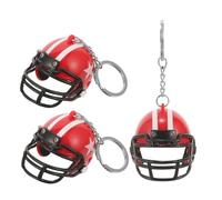 BCOATH 3 Pièces Mini Football Helmet Keychain Set Realistic Rugby Hockey Football Pendant Charms For Backpacks Durable Sports Accessories For Fans And Daily Use