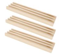 BCOATH 3 pièces Support Bois pour Dominos Rangement Pratique et Stable pour Jeu de Dominos Mexican Train Base Exposition Multifonctionnelle Légère pour Loisirs Famille