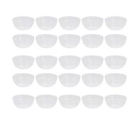 BCOATH 30 Pièces Bol à Masques DIY en Pvc Semi-transparent Blanc, Bol Mélangeur Multifonctionnel pour Soins Capillaires Quotidiens, Protection de L'environnement