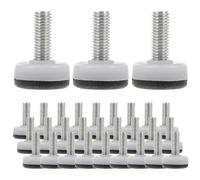 BCOATH 30pcs Pieds de Nivellement de Meubles M10 Réglables en Hauteur, Robustes Abs Base en Fer, Adaptés pour Meubles et Armoires de Salle de Bain